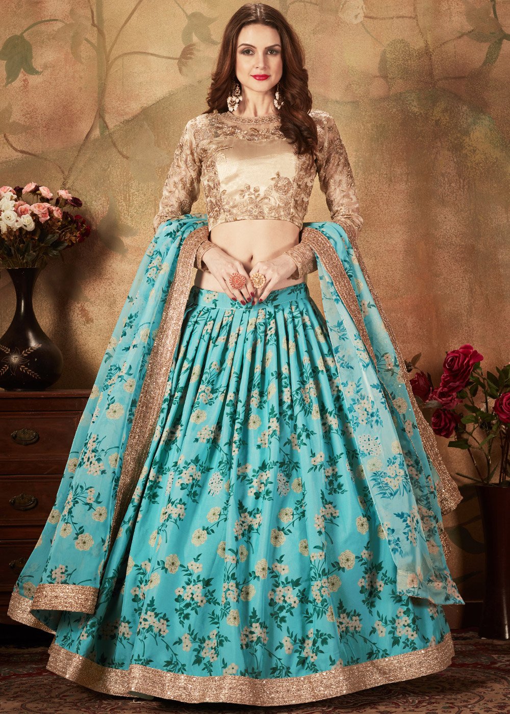 Navy Blue Color Wedding Lehenga | Bridal lehenga choli, Bridal lehenga,  Designer bridal lehenga