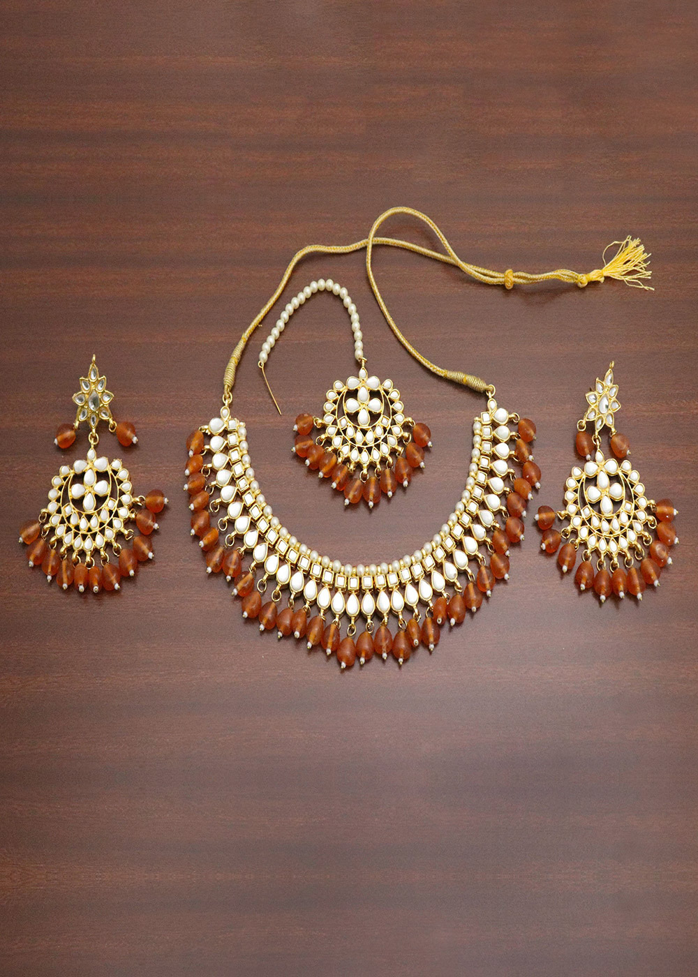 Share 137+ orange colour necklace set super hot songngunhatanh.edu.vn
