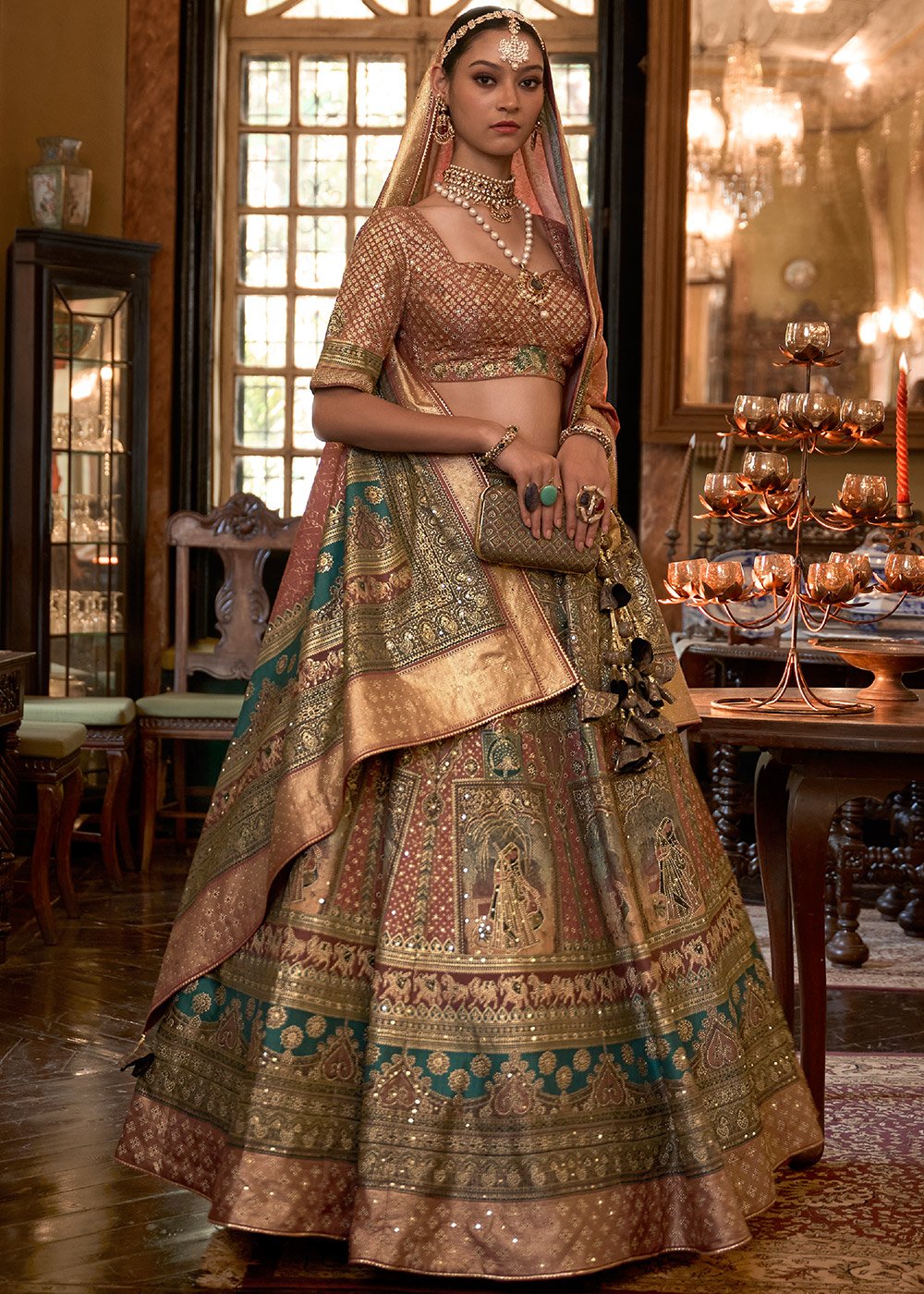 Beautiful Lehengas Make Your Look Fantastic Golden Color Lehenga Made of  Silk Material Embellished With Zari Weaving Work Choli 