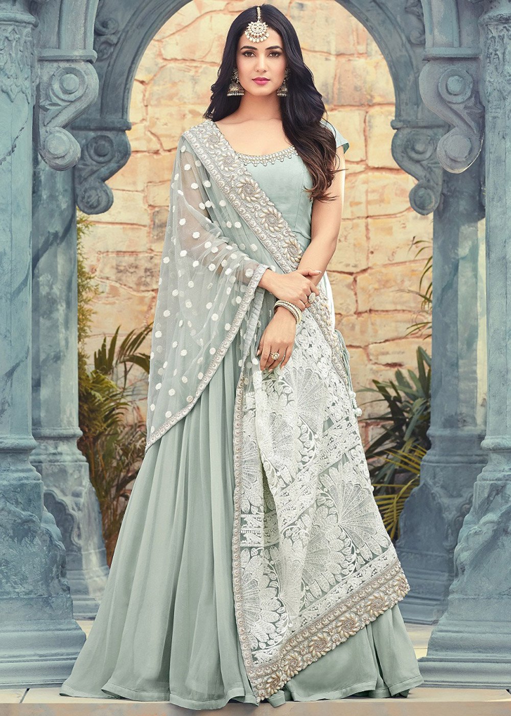 Soul Gem Shimmer/satin women saree shape wear