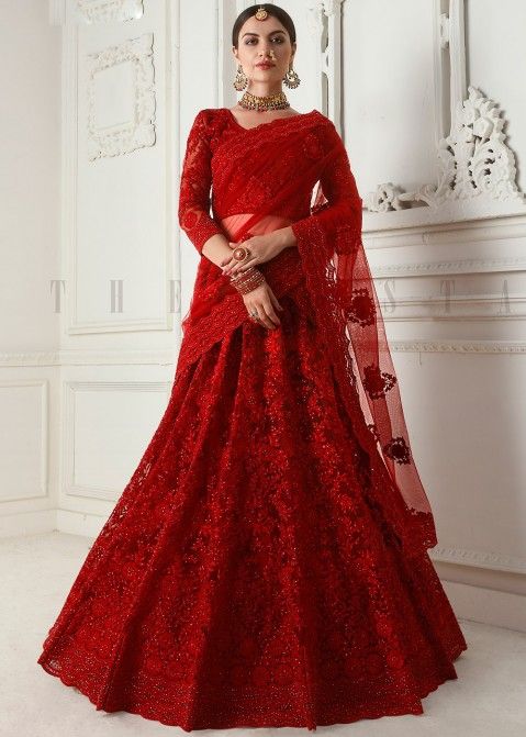 49 Red Bridal Lehengas ideas | bridal, bridal lehenga, bridal outfits