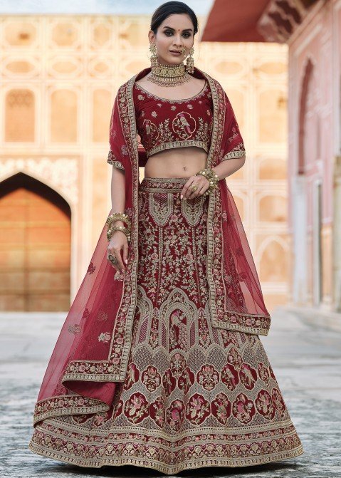 Buy Burgundy Lehenga/maroon Lehenga/ Bridal Lehenga/south Asian Wedding  Lehenga Online in India - Etsy