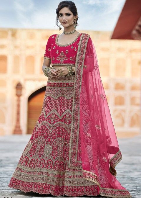 Red Crepe Silk Fish-Cut Lehenga Set Design by Empress by Arefa at Pernia's  Pop Up Shop 2024
