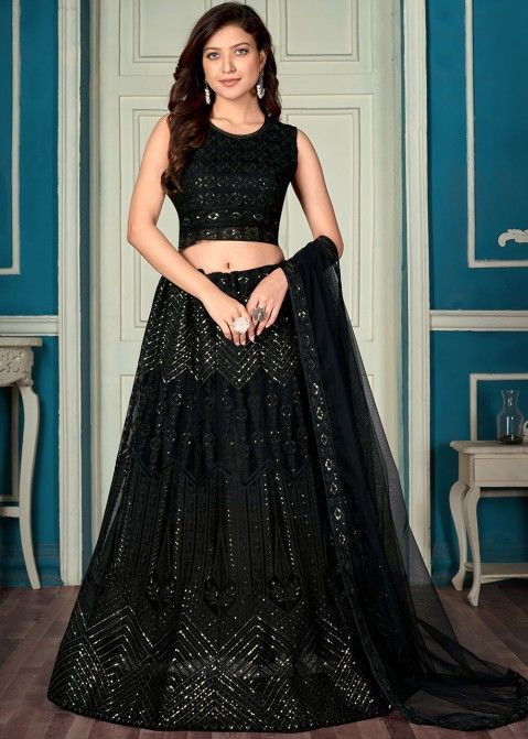 Page 3 | Black - Sequins - Lehenga Choli Online in Latest and Trendy  Designs at Utsav Fashion