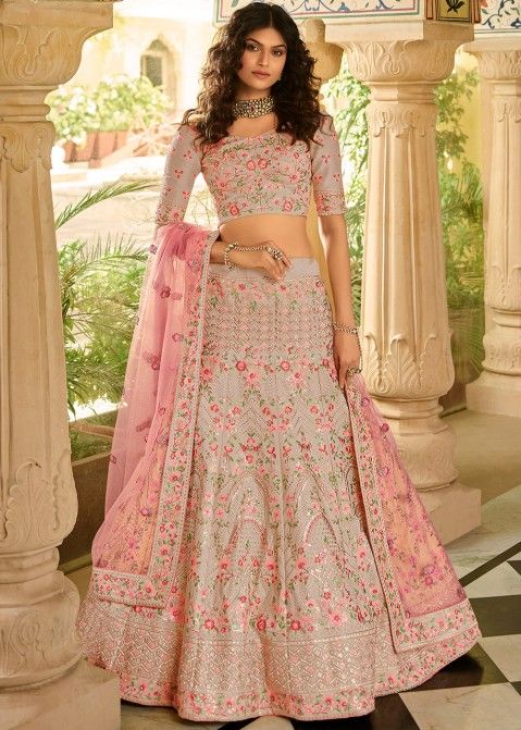 Ivory Wedding Party Wear Indian Designer Blush Pink Lehenga Choli Dupatta  for Girls and Women Custom Stiched Lengha Blouse Embroidered Lenga - Etsy