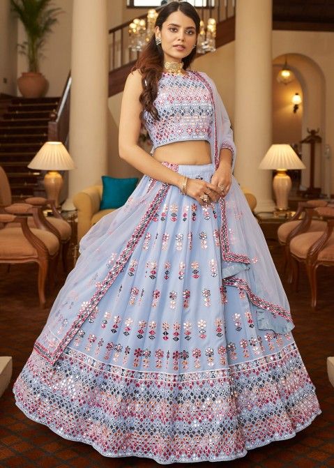 Amazon.com: ETHNIC EMPORIUM Net Indian Wedding Special Colors Reception  Embellished Lehenga Chaniya Choli Women Dress 9590 (Royal Blue) : Clothing,  Shoes & Jewelry