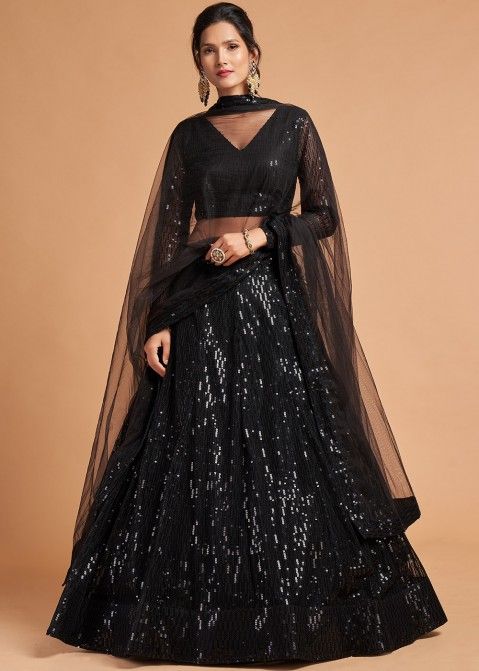 Shop the Finest Black Lehenga Choli Online - Elevate Your Style with E –  Gusto Village