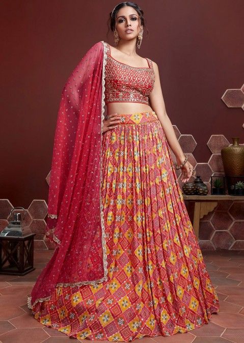 Ivory and Carrot Red Lehenga Set with Embroidered Dupatta. | Fashion,  Heritage fashion, Bollywood fashion
