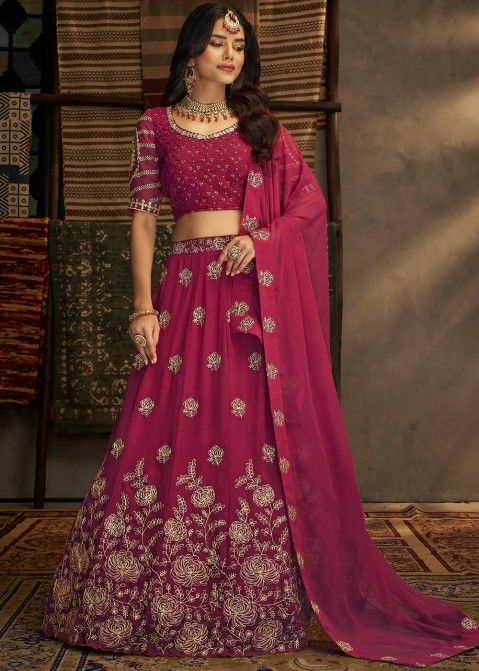 Buy Fabcartz Self Design Unstitched Lehenga Choli (Maroon)| Beautiful &  Latest Design | In Vogue Women Outfits| Online at Best Prices in India -  JioMart.