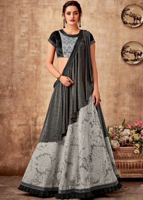Lehenga Style Saree With Price - Shahi Fits