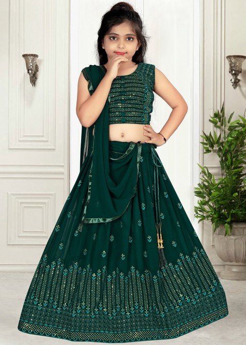 Buy Fayon Kids Green Embroidery Lehenga Choli for Girls for Girls  (0-12Months) Online in India, Shop at FirstCry.com - 13396455