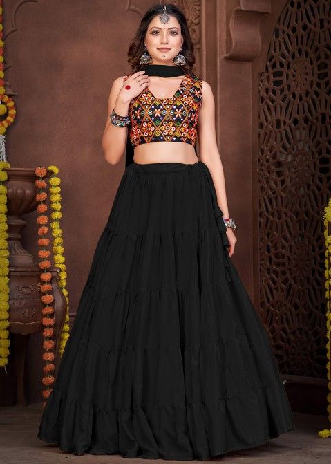 Buy Women's Black Lehenga Choli Set - Label Shaurya Sandhya Online at Best  Price | Trendia