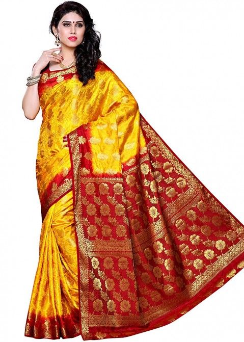 Bridal, Traditional, Wedding Yellow color Art Silk, Silk fabric Saree :  1910762