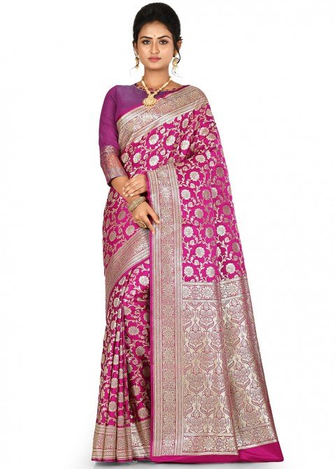 Buy Banarasi Shalu Shine Silk Saree At Best Price - Salemora