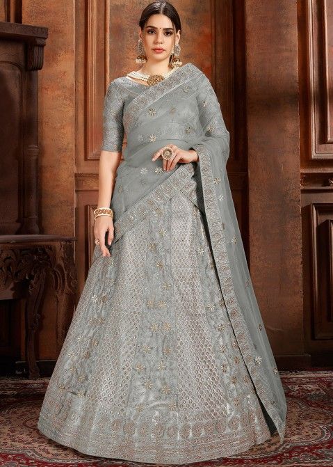 Grey Colour Designer Lehenga Choli for Women Party Wear Bollywood Lengha  Sari,indian Wedding Wear Custom Stitched Lehenga Choli With Dupatta - Etsy