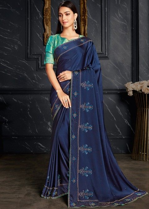 Blue Ombre Saree Chandigarh Designer saree wedding saree bridal saree –  POSHAK