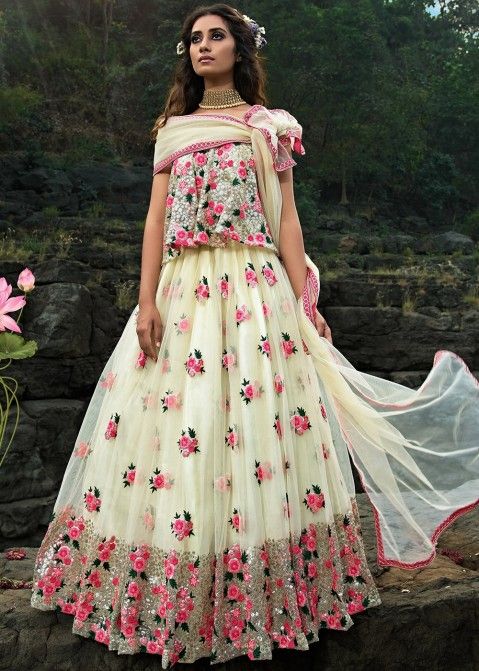 Share more than 160 floral lehenga designs best