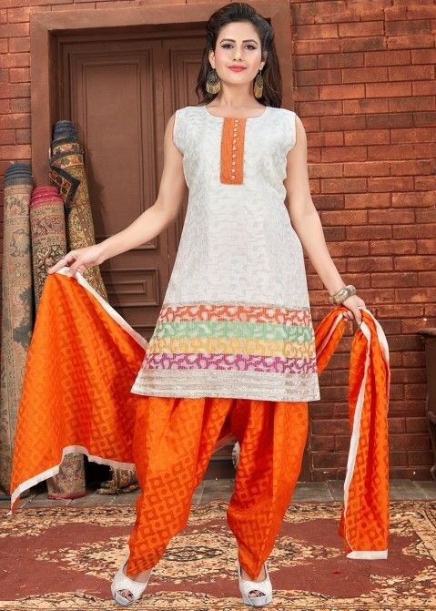 Premium Punjabi Salwar Kameez Bollywood Style Readymade Kurti,women Indian  Straight White Blue Color ,pakistani Patiala Salwar Designer - Etsy
