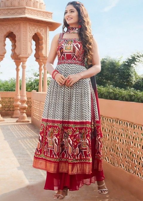 Multicolor Readymade Printed Suit With Palazzo