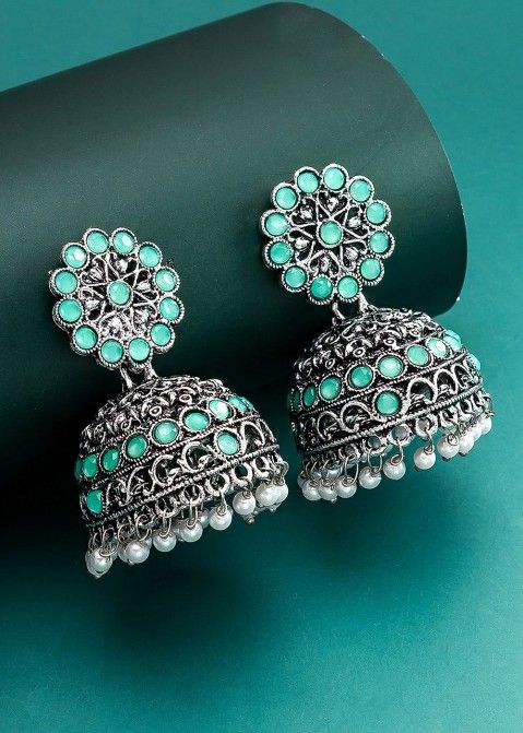 Gorgeous Green And Dark Pink Rajwadi Stud Earrings Kundan Earrings Indian  Earrings for gift