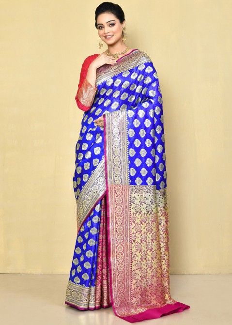 Ikat Silk Pink Color Saree Online At Pochampallysarees.com –  pochampallysarees.com