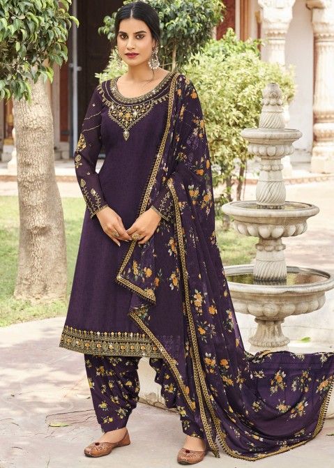Buy Punjabi Patiala Purple Suit Salwar Kameez Suit Lace Work Suit Punjabi  Wedding Wear Suit Designer Custom Stitched for Girls and Women Online in  India - Etsy