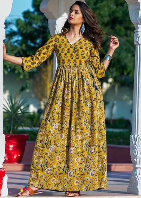 3/4 Sleeve Angrakha Style Kurti With Dupatta Set at Rs 449 in Jaipur-iangel.vn