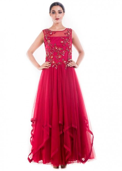 Buy Apnisha Womens Net Embroidered SemiStitched Gown Online at Best  Prices in India  JioMart