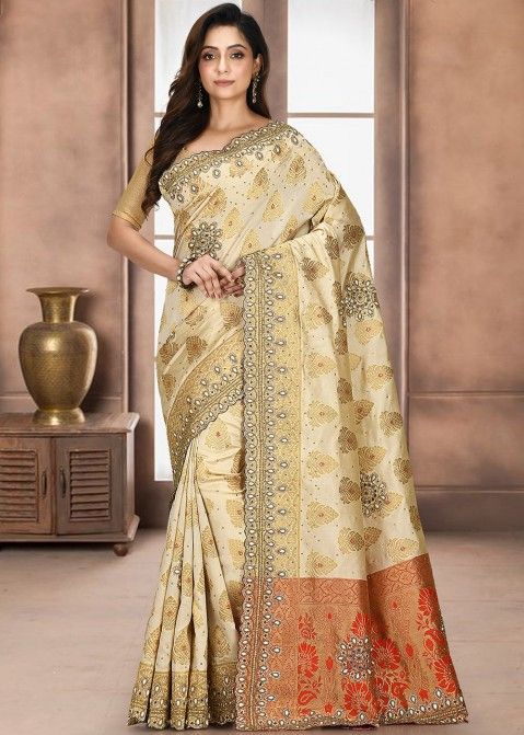 Buy Pink & Blue Sarees for Women by WILORI Online | Ajio.com