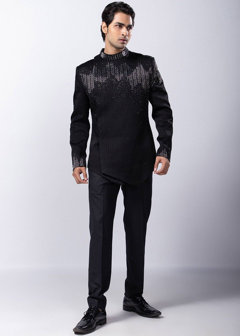 India Black Jodhpuri Suit Bandhgala Suit Indian Wedding Suit Sainly– SAINLY