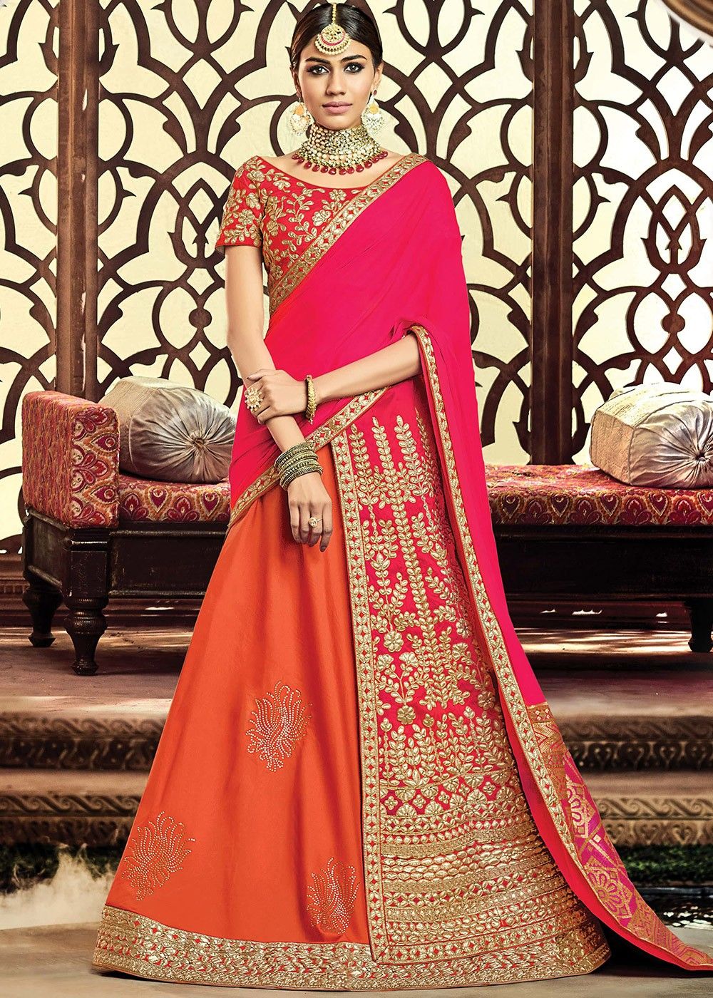 Woman in Traditional Indian Costume Lehenga Choli or Sari or Saree Stock  Image - Image of elegant, classical: 218446179