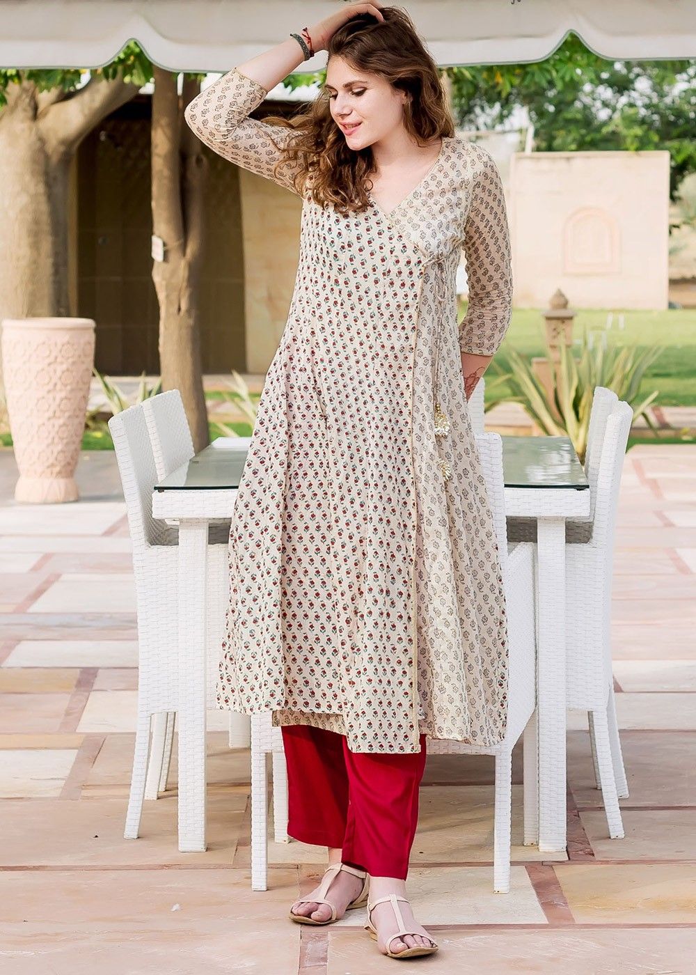 3/4 Sleeve Idaho style angrakha kali suit, 38 to 44 at Rs 1095 in Delhi-iangel.vn