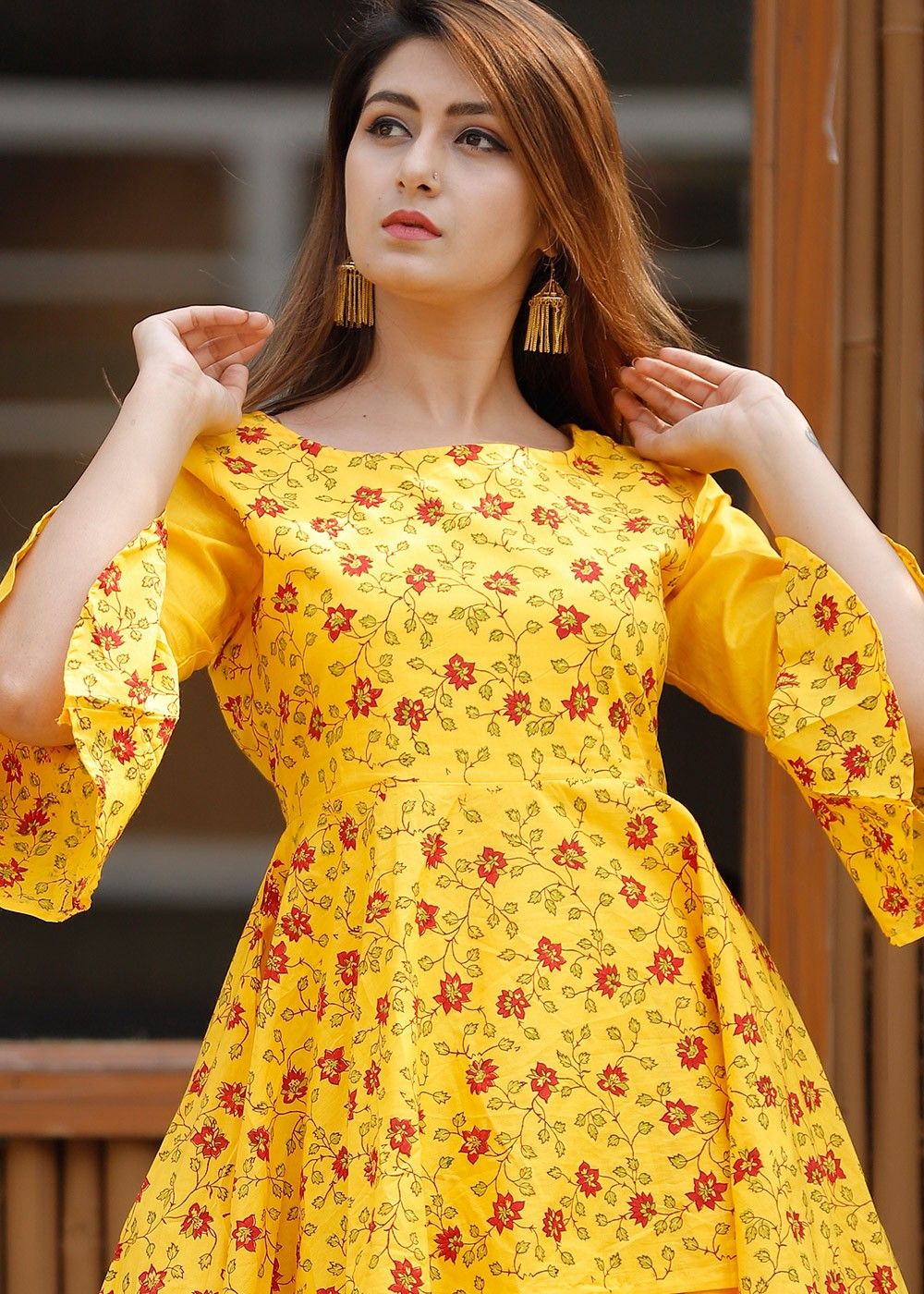 S4u Shivali Presnets Retro Skirt Lucknowi Embroidered Style Elegant Looks  Kurtis Wholesale Rate In Surat
