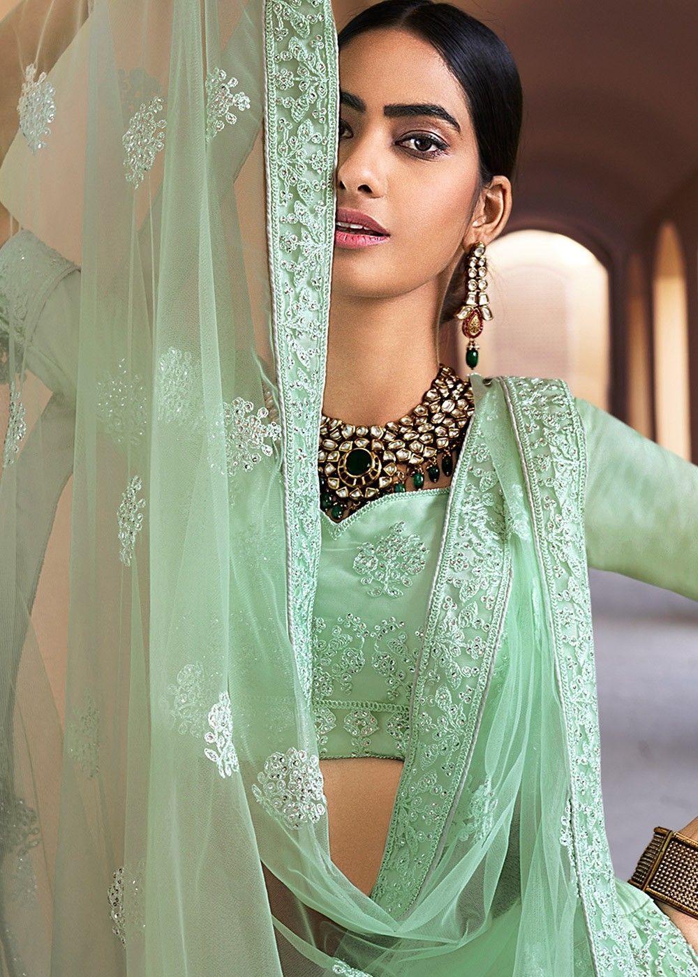 Trending Pastel Green Jewellery Ideas For Brides-To-Be