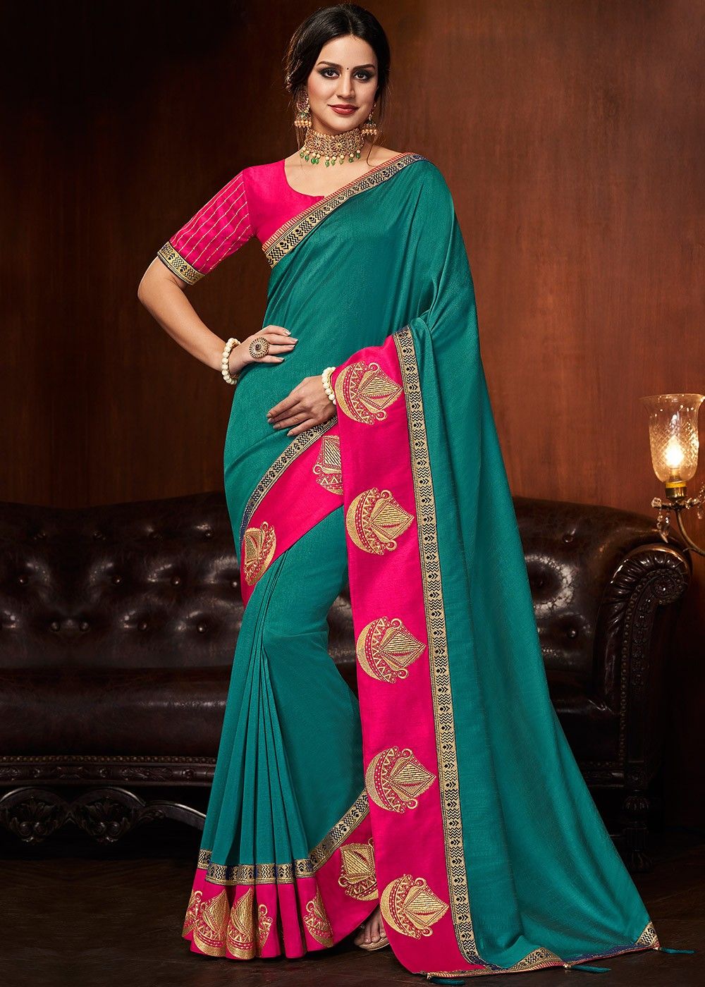 Buy online Olive Green Plain Art Silk Saree With Blouse from ethnic wear  for Women by Svb Sarees for ₹879 at 65% off | 2023 Limeroad.com