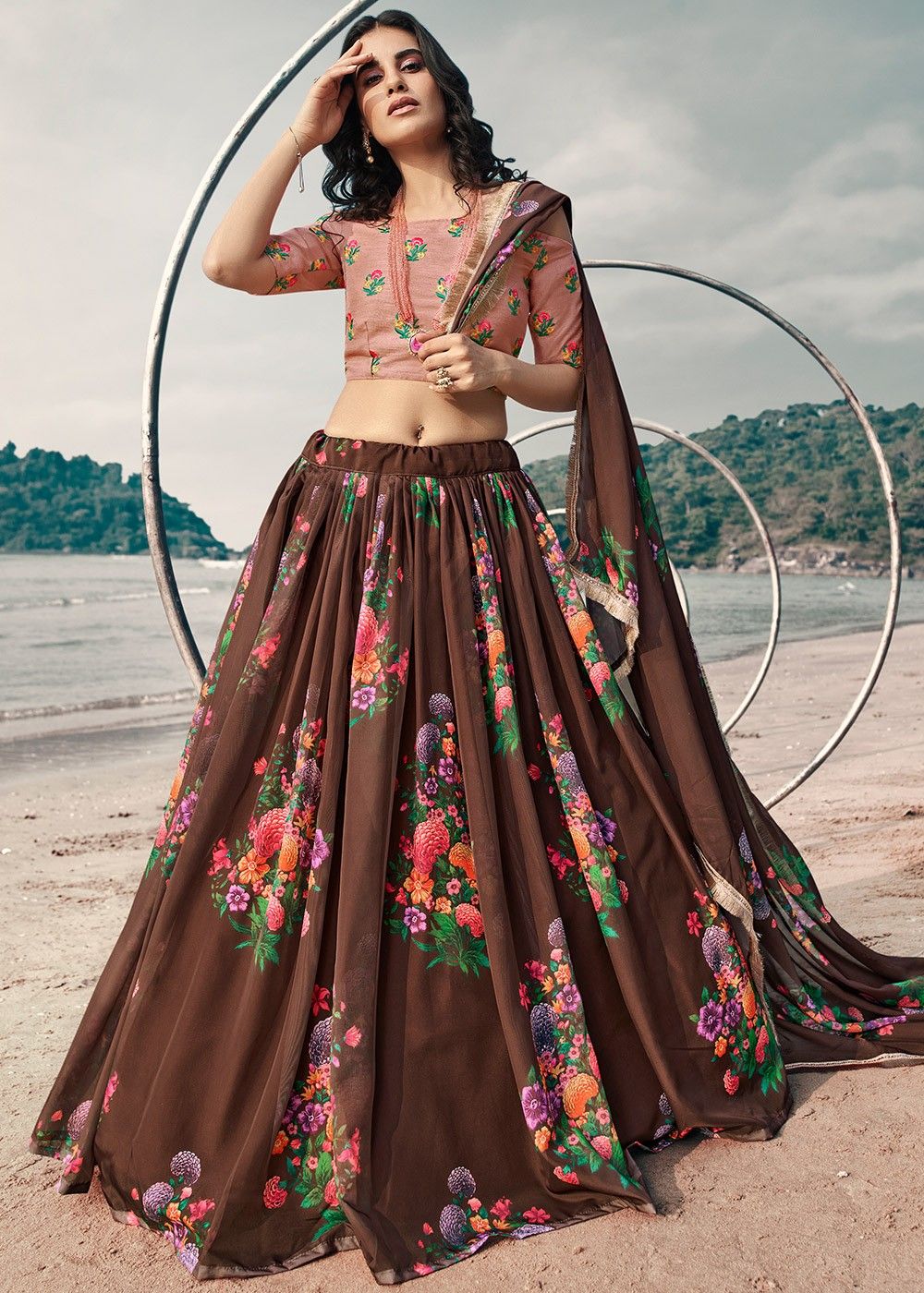 Buy online Floral Semi-stitched Lehenga And Choli With Dupatta from ethnic  wear for Women by Anara for ₹1069 at 71% off | 2023 Limeroad.com