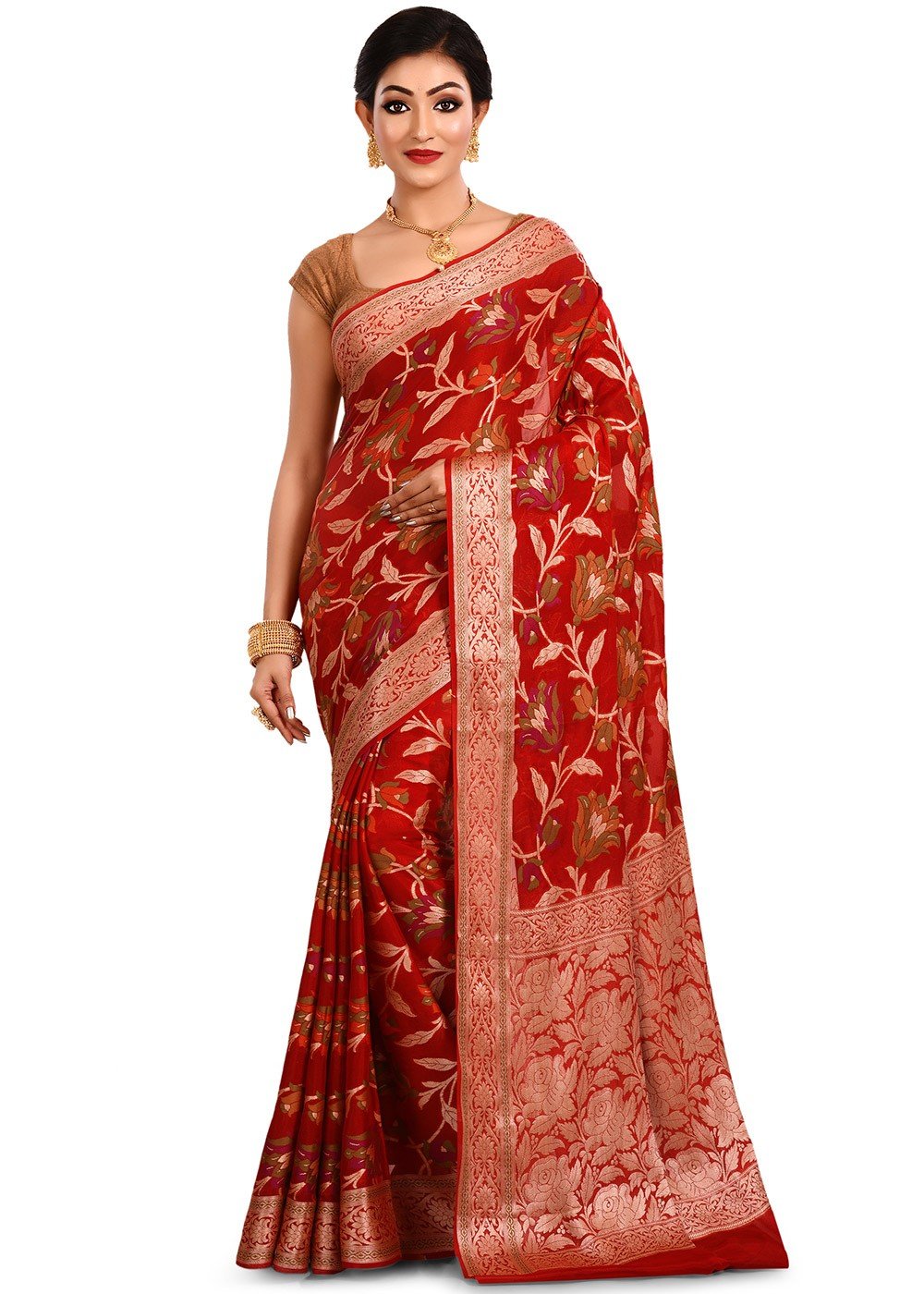 Naishu Trendz Women's Woven Silk Saree With Blouse Piece (mi_sathiya_Green)  : Amazon.in: Fashion