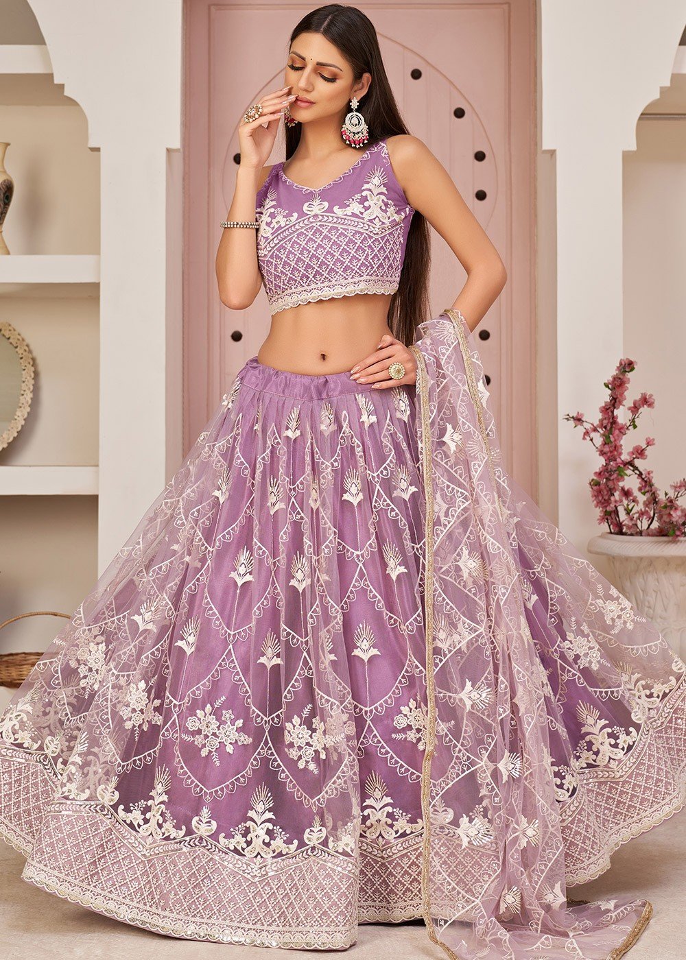 Buy Lavender Lehenga Choli Designer Party Wear Indian Wedding Lahanga Choli  Bridesmaids, Reception Wear Lengha Choli Bollywood Trending Ghagra Online  in India - Etsy
