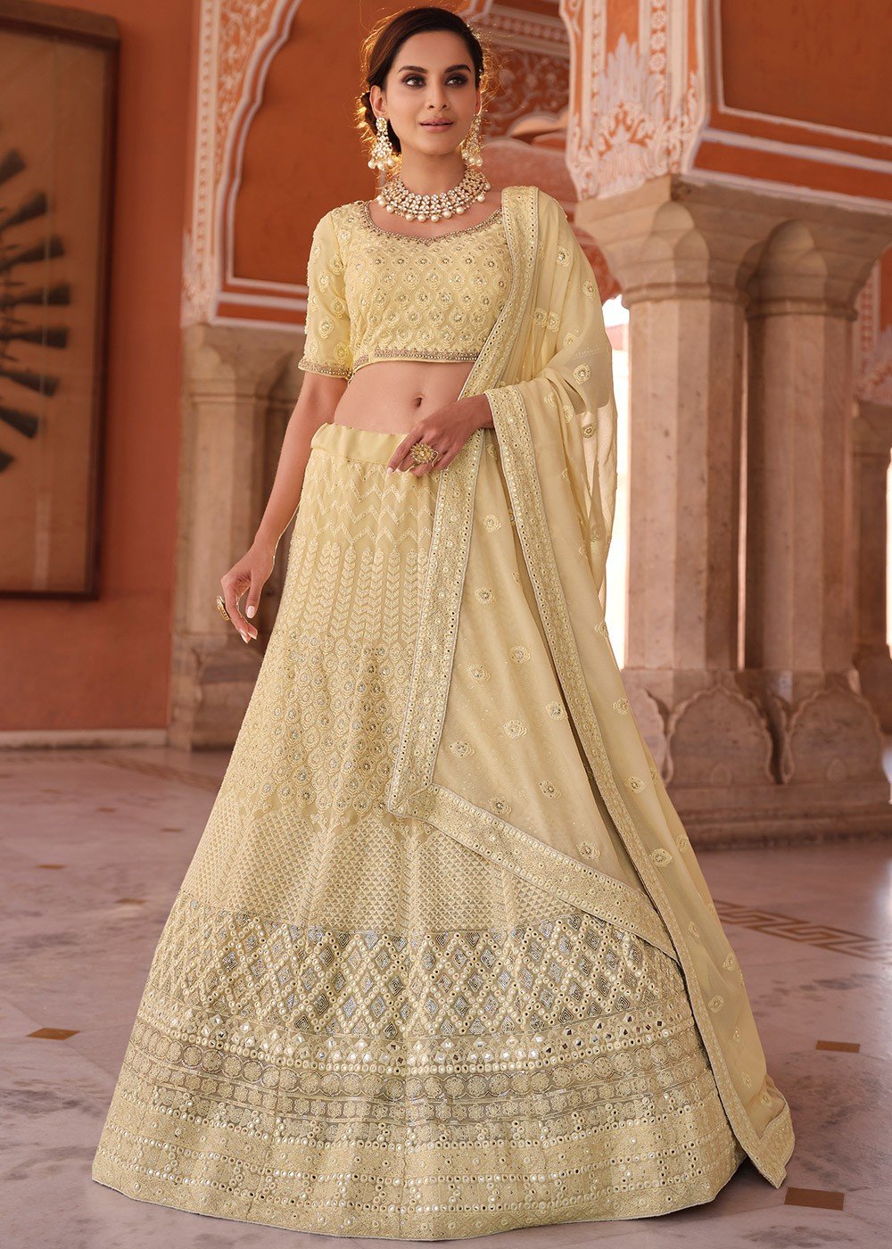 Buy Cream Ethnic Wear Sets for Girls by PS Kids by Payal Singhal Online |  Ajio.com