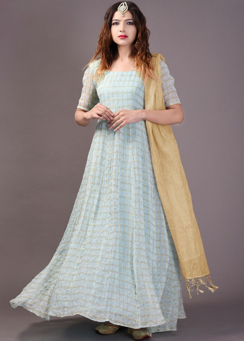 Sky Blue Georgette Semi-stitched Salwar Suit Dress Material at Rs 838 |  Georgette Semi Stitched Suit in Chennai | ID: 11854216797
