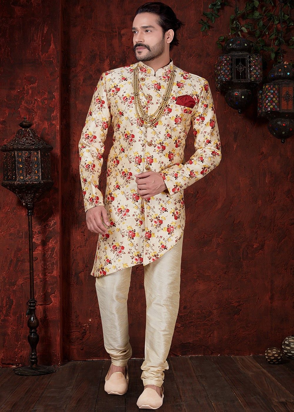 floral indo western dresses for male