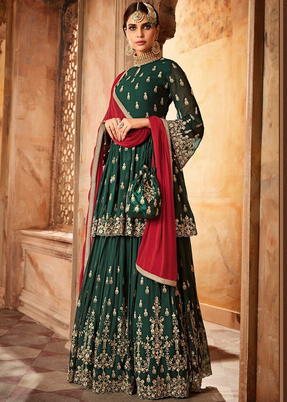 frock suit with sharara