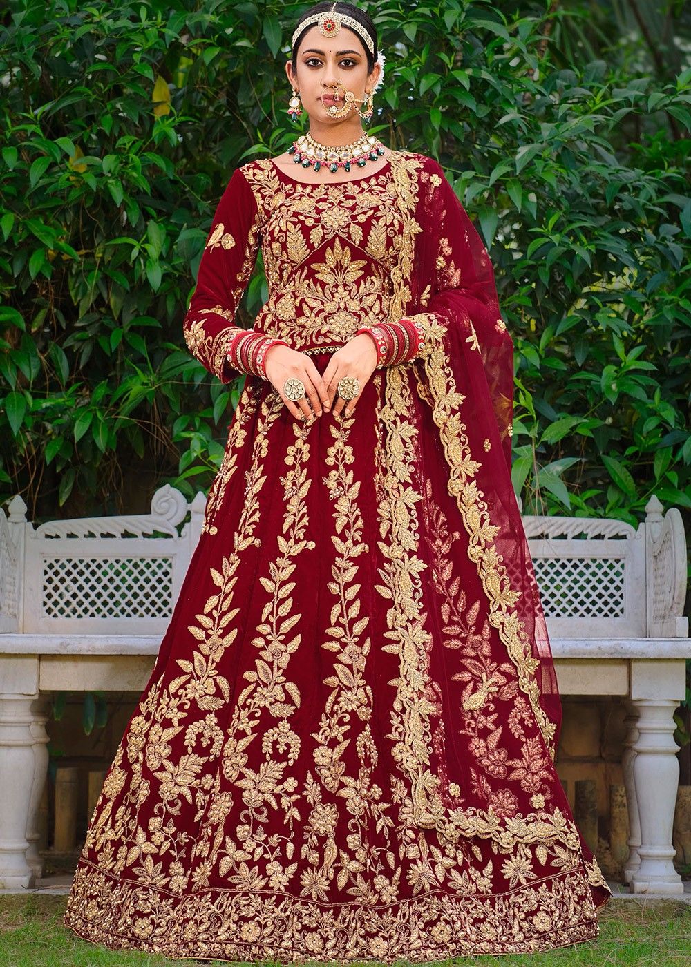 Buy Magenta Designer Banarasi Silk Wedding Wear Lehenga Choli | Wedding Lehenga  Choli
