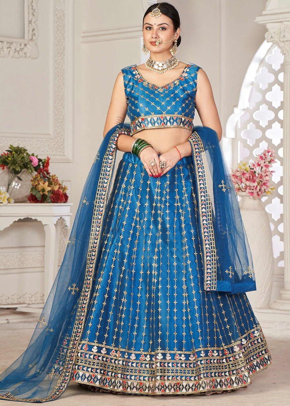 Bridal Lehenga Choli | Customised Lehenga for Bride | Zeel Clothing | Work  Details: Stone Work