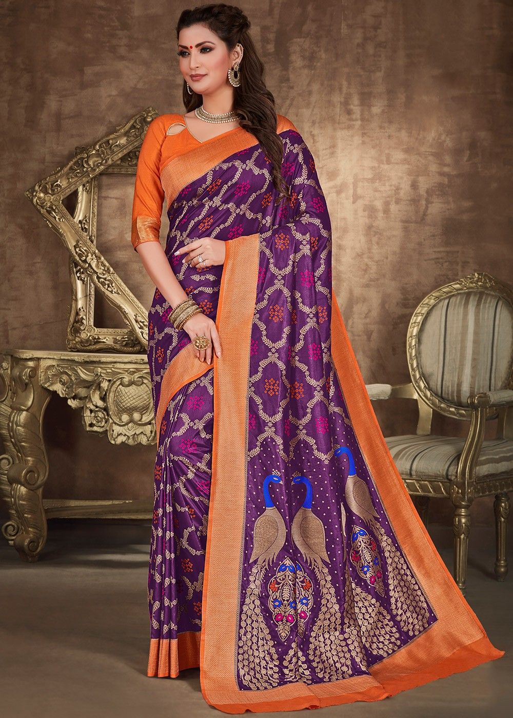Unveiling the Richness of Wine Color on a Paithani Saree – YNF