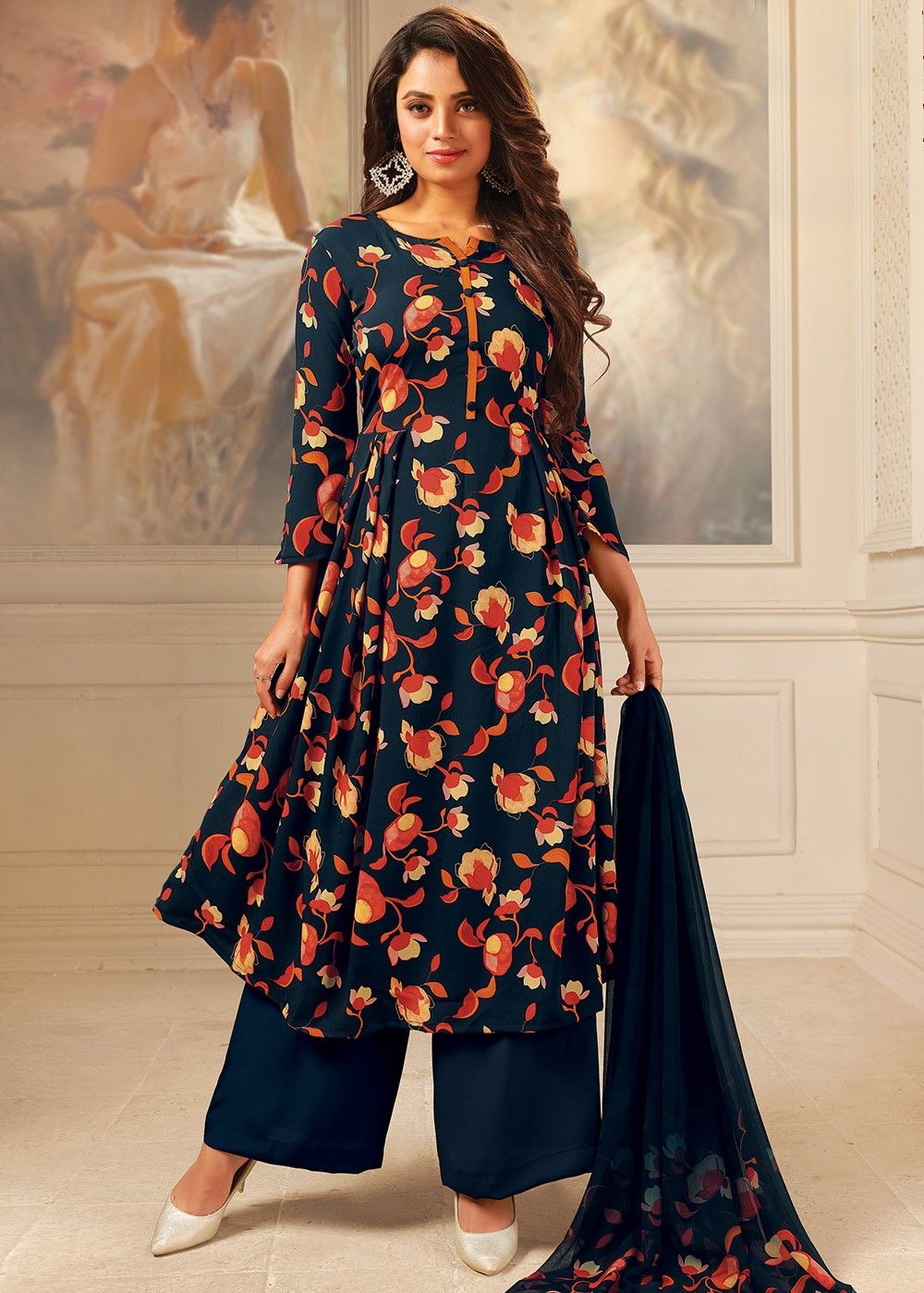 Discover Stylish Salwar Kameez Collection | Zeel Clothing | Work Details: Floral  Print