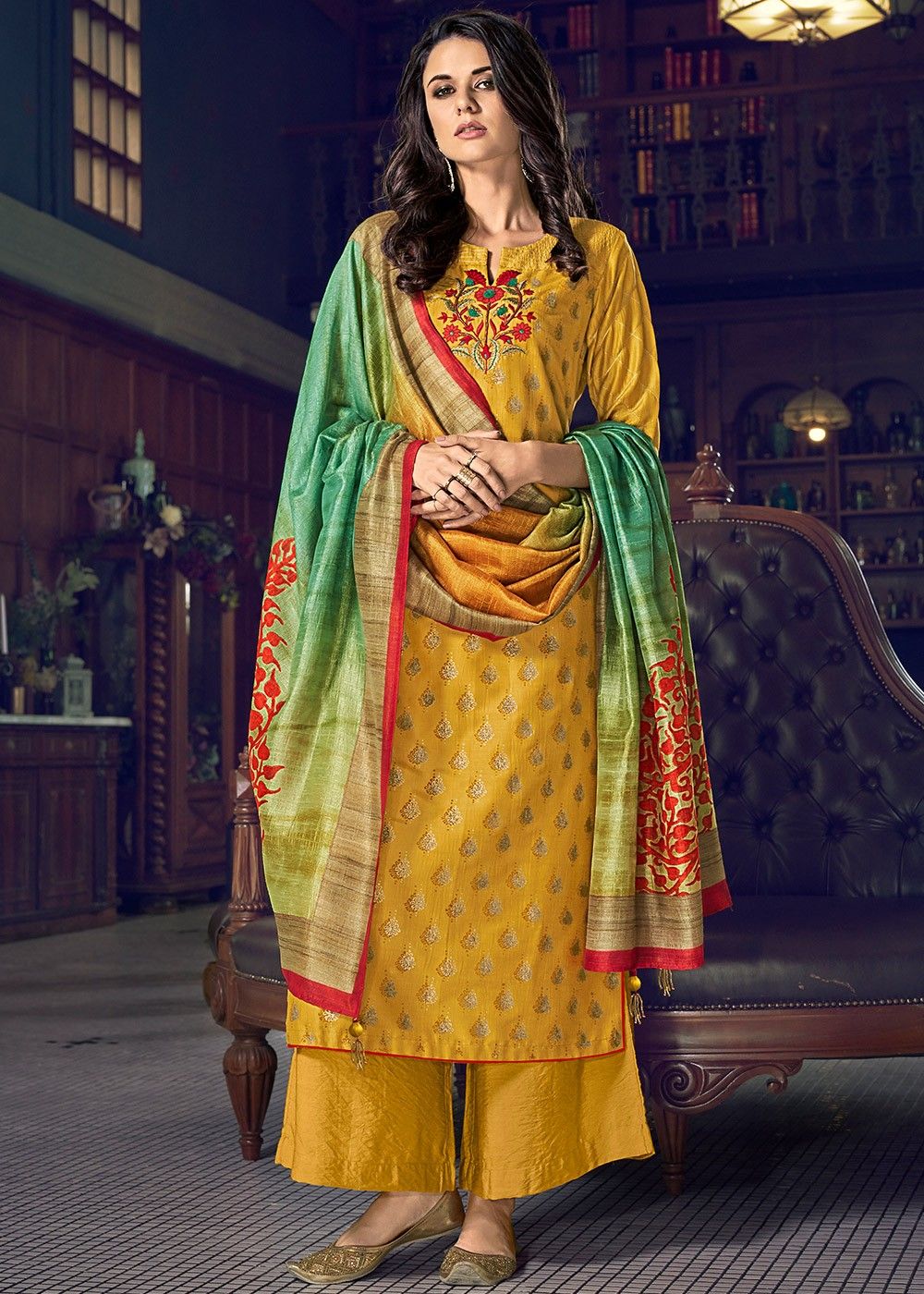 Buy Faux Georgette Palazzo Suits With Heavy Embroidery Dupatta Online at  Best Prices on UdaipurBazar.com - Shop online women fashion, indo-western,  ethnic wear, sari, suits, kurtis, watches, gifts.