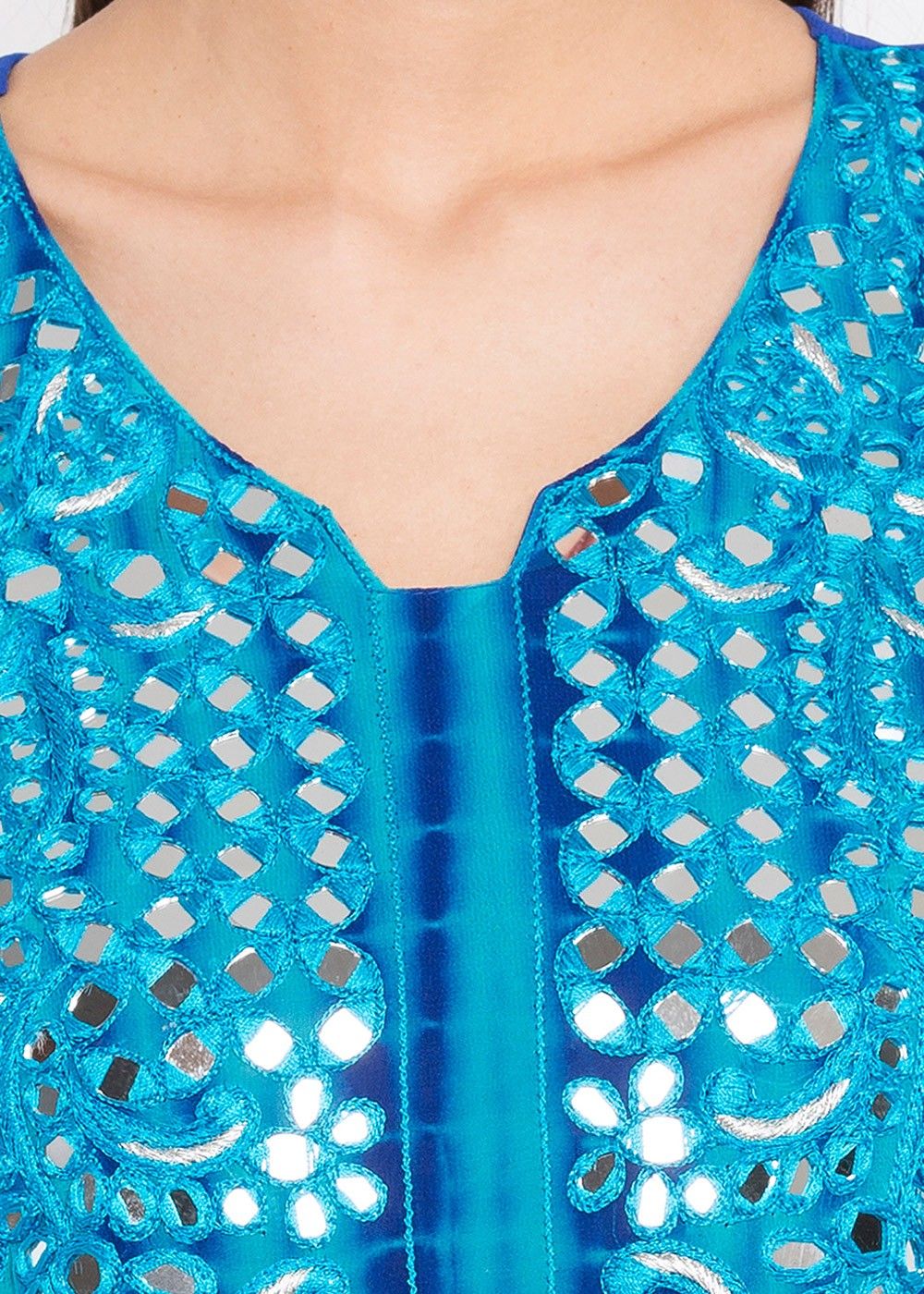Mirror Work Heavy Georgette New Designer Kurtis With Sharara Collection  Catalog