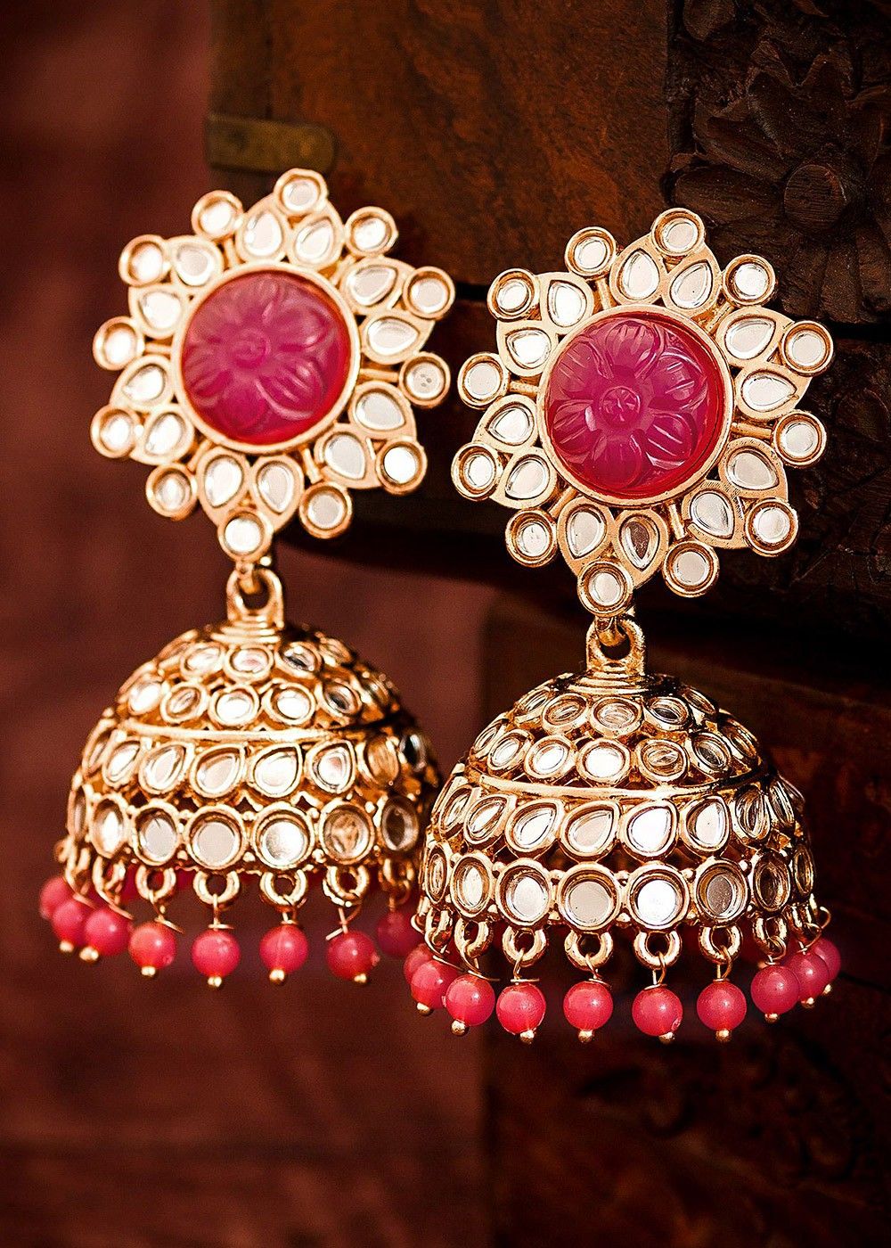 Gold Plated Peacock Jhumka Designs Earrings for Women Online at Silvermerc  | SBE10MD_283 – Silvermerc Designs