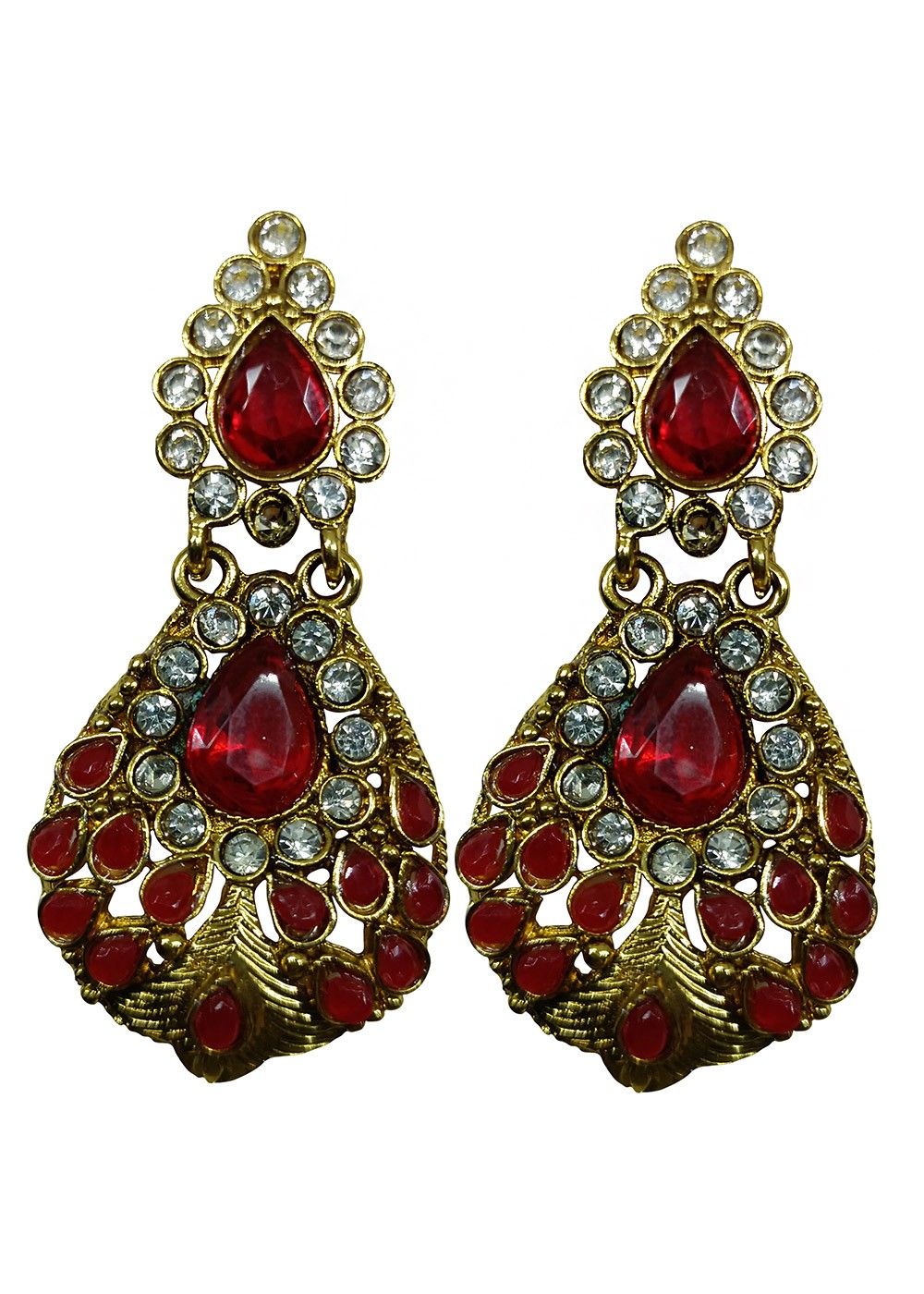 Beautiful handmade beaded Red black women earrings  Tinklehoops